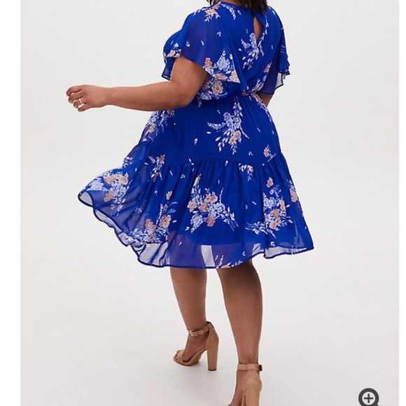 torrid blue floral dress